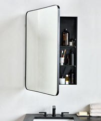 Tilacompany Infinity Black Medicine Cabinet 24" × 36"